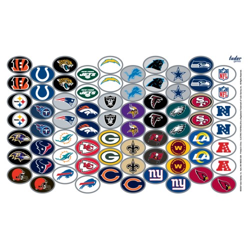 NFL Team Sticker Sheet