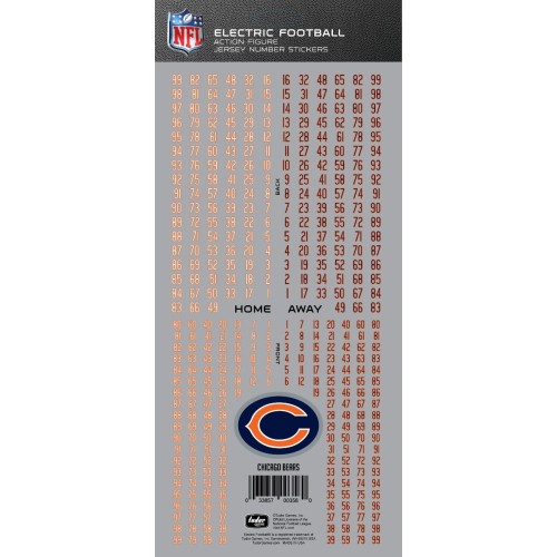 Chicago Bears NFL Deluxe Jersey Number Set