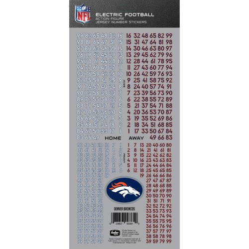 Denver Broncos NFL Deluxe Jersey Number Set