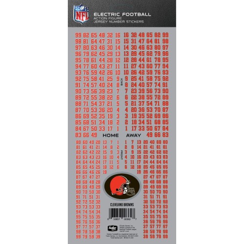 Cleveland Browns NFL Deluxe Jersey Number Set