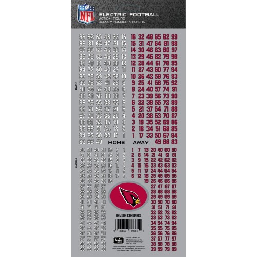 Arizona Cardinals NFL Deluxe Jersey Number Set