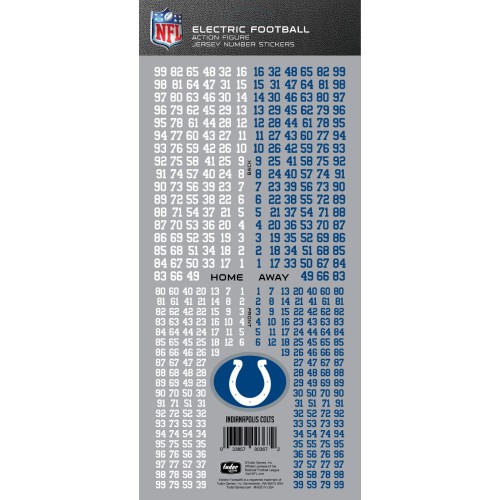 Indianapolis Colts NFL Deluxe Jersey Number Set