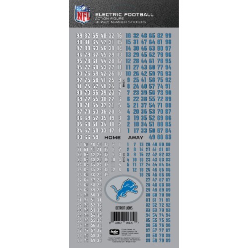 Detroit Lions NFL Deluxe Jersey Number Set