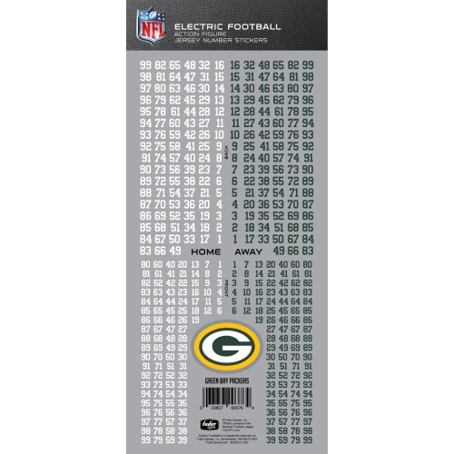 Green Bay Packers NFL Deluxe Jersey Number Set