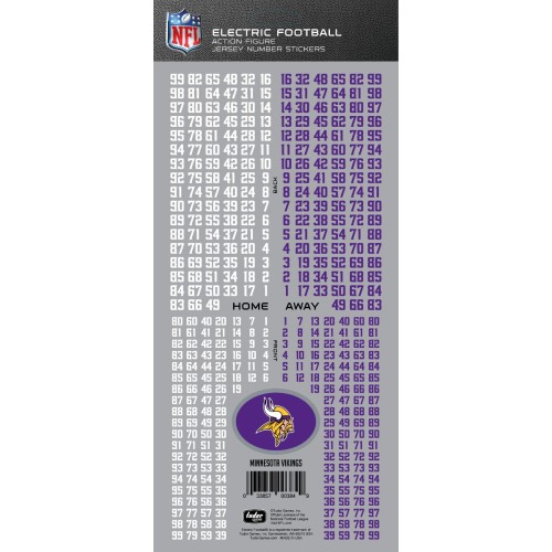 Minnesota Vikings NFL Deluxe Jersey Number Set