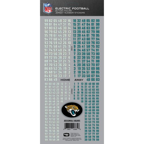 Jacksonville Jaguars NFL Deluxe Jersey Number Set