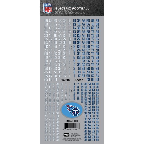 Tennessee Titans NFL Deluxe Jersey Number Set