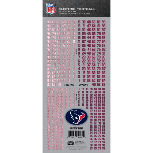 Houston Texans NFL Deluxe Jersey Number Set