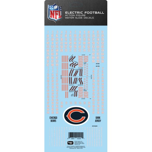 Chicago Bears Dark Uniform NFL Water Slide Decal Set