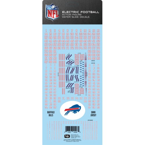 Buffalo Bills Dark Uniform NFL Water Slide Decal Set