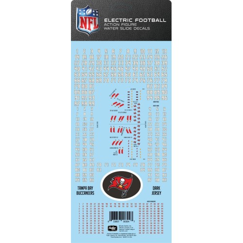 Tampa Bay Buccaneers Dark Uniform NFL Water Slide Decal Set