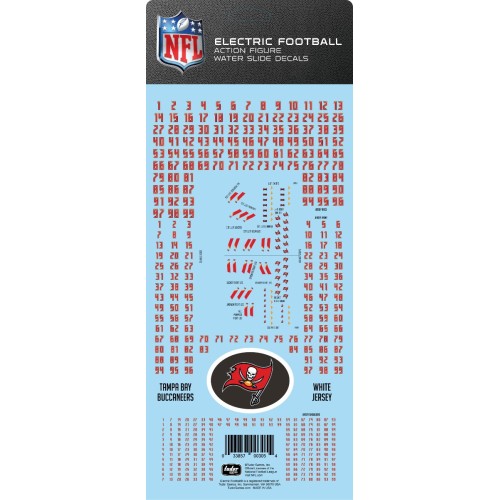 Tampa Bay Buccaneers White Uniform NFL Water Slide Decal Set