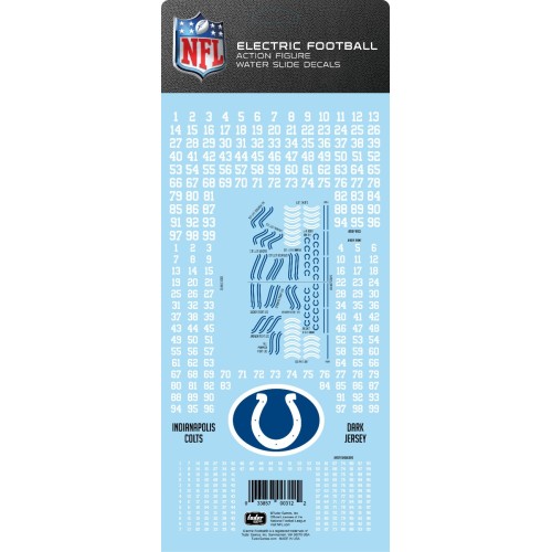 Indianapolis Colts Dark Uniform NFL Water Slide Decal Set