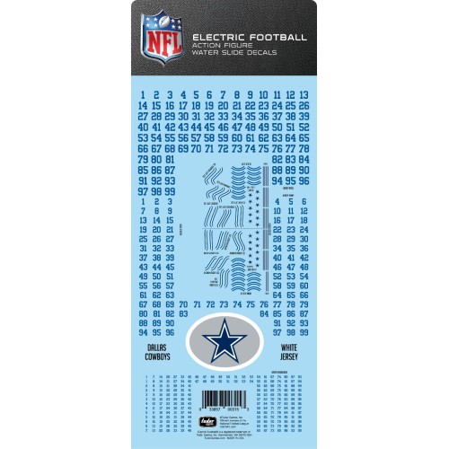 Dallas Cowboys White Uniform NFL Water Slide Decal Set