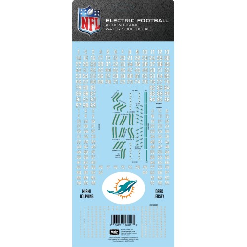 Miami Dolphins Dark Uniform NFL Water Slide Decal Set