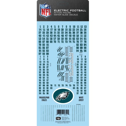 Philadelphia Eagles White Uniform NFL Water Slide Decal Set