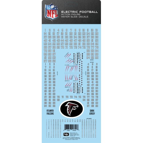 Atlanta Falcons Dark Uniform NFL Water Slide Decal Set