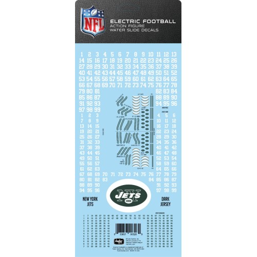 New York Jets Dark Uniform NFL Water Slide Decal Set