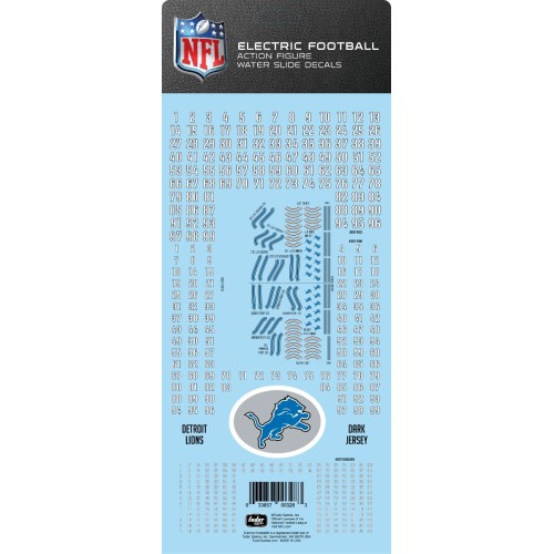 Detroit Lions Dark Uniform NFL Water Slide Decal Set