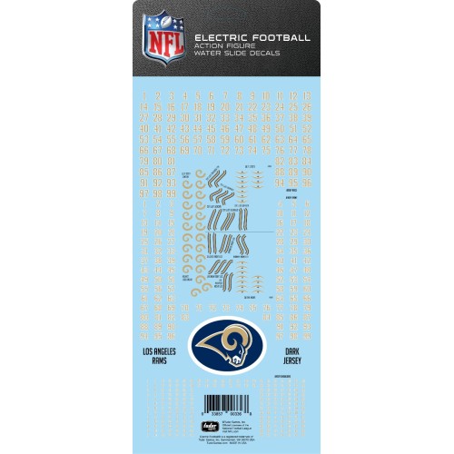 Los Angeles Rams Dark Uniform NFL Water Slide Decal Set