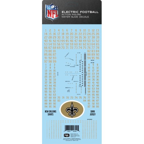 New Orleans Saints Dark Uniform NFL Water Slide Decal Set