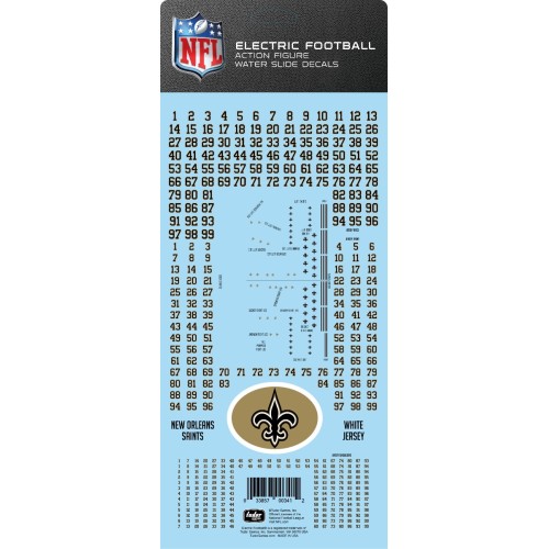 New Orleans Saints White Uniform NFL Water Slide Decal Set