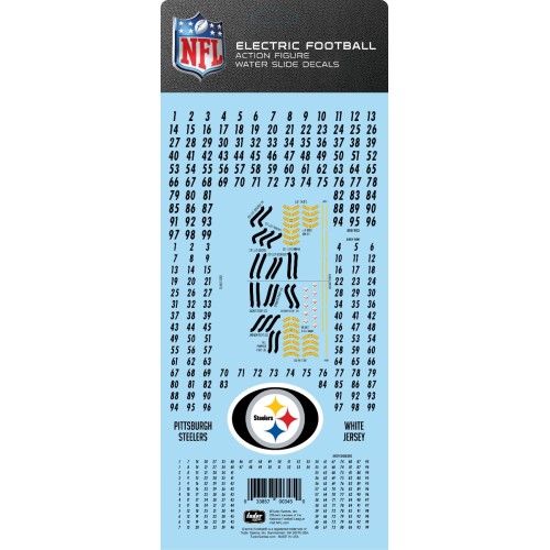 Pittsburgh Steelers White Uniform NFL Water Slide Decal Set