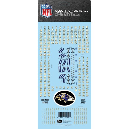 Baltimore Ravens Dark Uniform NFL Water Slide Decal Set