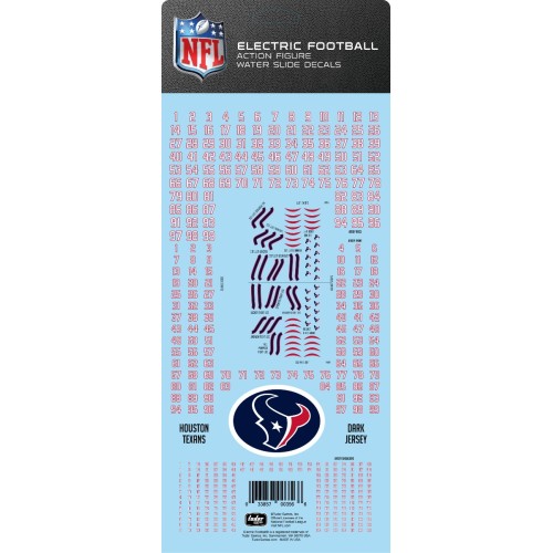 Houston Texans Dark Uniform NFL Water Slide Decal Set