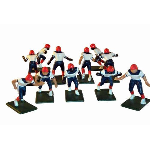 Electric Football 11 Reg Size Men in Navy Red Away Uniform (7-03-W) - Painted Players