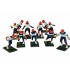 Electric Football 11 Reg Size Men in Navy Red Away Uniform (7-03-W) - Painted Players