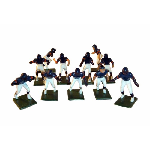 Electric Football 11 Reg Size Men in Navy Orange Stripe Home Uniform (7-04-D) - Painted Players