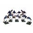 Electric Football 11 Reg Size Men in Blue Jersey White Home Uniform  (7-08-D) - Painted Players