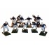 Electric Football 11 Reg Size Men in Grey Blue Home Uniform  (7-21-D) - Painted Players