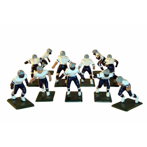 Electric Football 11 Reg Size Men in Blue Grey Away Uniform  (7-21-W) - Painted Players