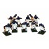 Electric Football 11 Reg Size Men in Dark Blue Home Uniform  (7-23-D) - Painted Players