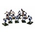 Electric Football 11 Reg Size Men in Dark Blue Away Uniform (7-23-W) - Painted Players