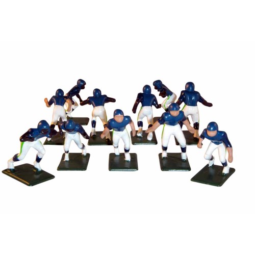 Electric Football 11 Reg Size Men in Green Navy Blue Home Uniform (7-26-D) - Painted Players