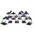 Electric Football 11 Reg Size Men in Green Navy Blue Home Uniform (7-26-D) - Painted Players