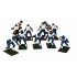 Electric Football 11 Reg Size Men in Blue Green Away Uniform  (7-26-W) - Painted Players