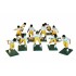 Electric Football 11 Reg Size Men in Yellow Black Away Uniform (7-27-W) - Painted Players