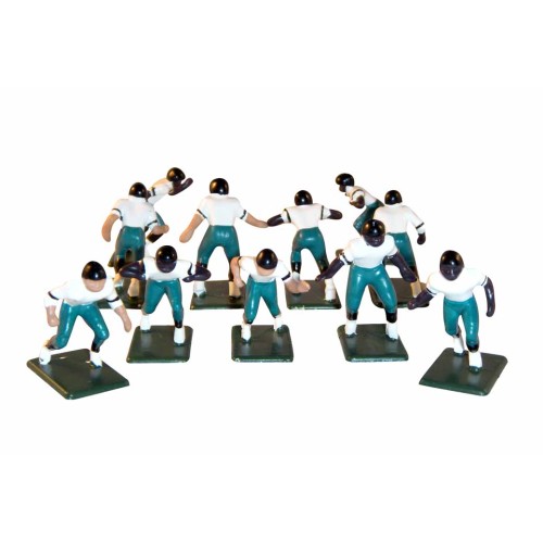 Electric Football 11 Reg Size Men in Teal Black White Away Uniform (7-29-W) - Painted Players