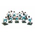 Electric Football 11 Reg Size Men in Teal Black White Away Uniform (7-29-W) - Painted Players