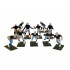 Electric Football 11 Reg Size Men in Grey Light Blue Black Home Uniform (7-30-D) - Painted Players