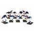 Electric Football 11 Reg Size Men in Dark Blue Light Blue Home Uniform  (7-32-D) - Painted Players