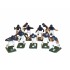 Electric Football 67 Big Men 11 in Navy Orange Home Uniform (677-04-D) - Painted Players