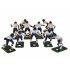 Electric Football 67 Big Men 11 in Blue Pants White Away Uniform (677-08-W) - Painted Players