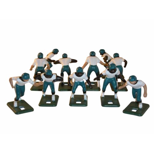 Electric Football 67 Big Men 11 in Green Black White Away Uniform (677-13-W) - Painted Players