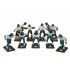 Electric Football 67 Big Men 11 in Green Black White Away Uniform (677-13-W) - Painted Players