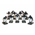 Electric Football 67 Big Men 11 in Green Navy Blue Home Uniform (677-26-D) - Painted Players